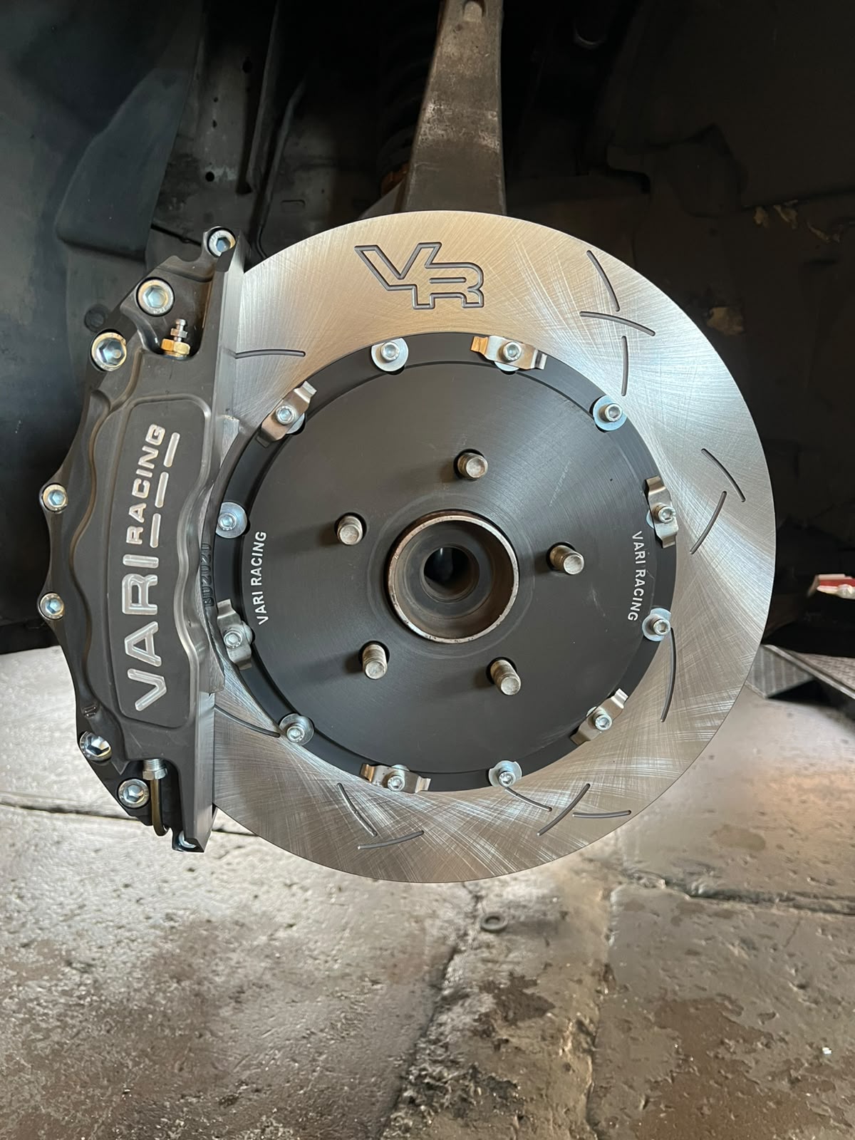 Vari Racing caliper and disc fitted